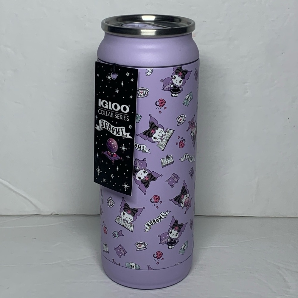 KUROMI Baku 16 Oz Tumbler Purple Igloo Stainless Steel Can NWT
